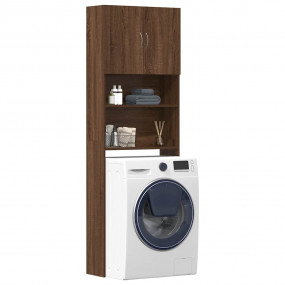 Washing Machine Cabinet Brown Oak 25.2x9.4x74.8" Engine...