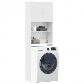 Washing Machine Cabinet High Gloss White 25.2x9.4x74.8"...