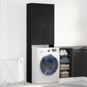 Washing Machine Cabinet Black Oak 25.2x10.0x74.8"