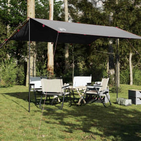 Camping Tarp Grey and Orange 141.7x115.7" Waterproof