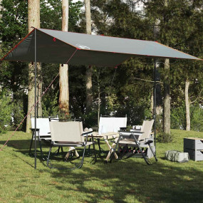 Camping Tarp Grey and Orange 141.7x115.7" Waterproof