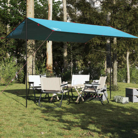 Camping Tarp Blue 157.5x115.7" Waterproof