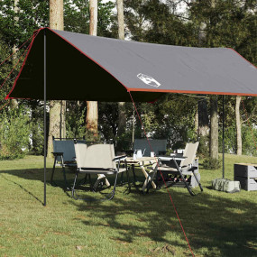 Camping Tarp Orange 169.3x149.6x82.7" Waterproof