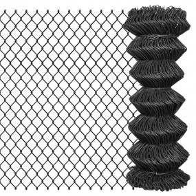 Chain Link Fence Steel 49.2x3.3' Grey