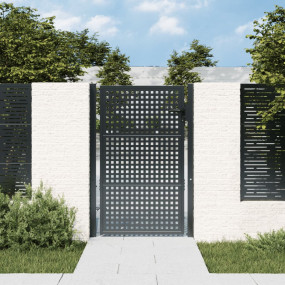 Patio Gate Anthracite 41.3x68.9" Steel