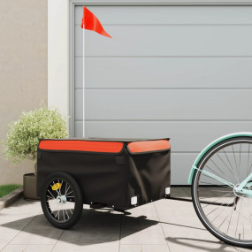 Bike Trailer Black and Orange 99.2 lb Iron
