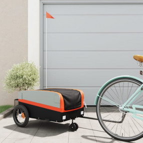 Bike Trailer Black and Orange 66.1 lb Iron