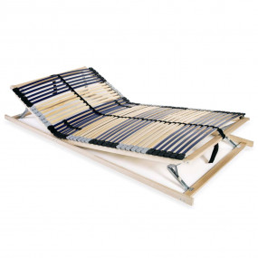 Slatted Bed Base without Mattress with 42 Slats 7 Zones...
