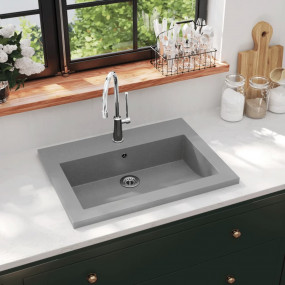 Granite Basin 23.62x17.72x4.72" Grey