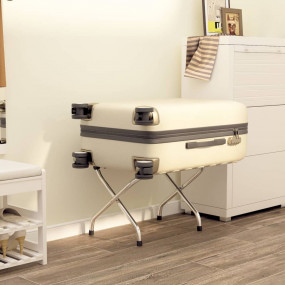 Luggage Rack with Backrest Silver 56x39x20.5 "