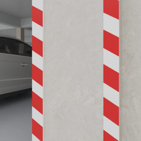 Wall Protectors 6 pcs Red&White 19.7x7.9x0.8" EVA Foam