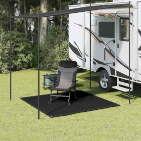 Tent Carpet 78.7x78.7" Black