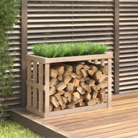 Patio Log Holder 42.5x20.5x29.1" Solid Wood Pine