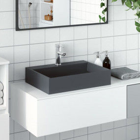 Wash Basin 19.7x15.0x4.3" Mineral Cast/Marble Cast Anth...
