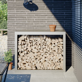 Firewood Rack 39.4x15.7x31.5" Stainless Steel