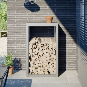 Firewood Rack 23.6x15.7x39.4" Stainless Steel