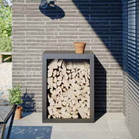 Firewood Rack Anthracite 23.6x15.7x31.5" Steel