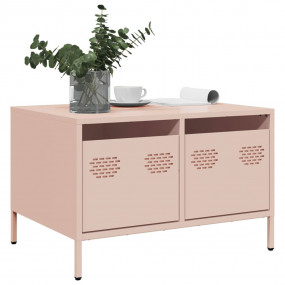 TV Cabinet Pink 26.8x19.7x17.1" Cold-rolled Steel
