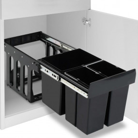 Kitchen Cupboard Pull-out Dustbin Soft-Close 12.7 gal