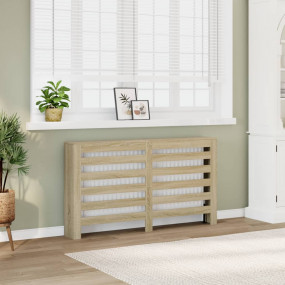 Radiator Cover Sonoma Oak 58.7x7.9x32.3" Engineered Woo...