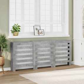 Radiator Cover Concrete Grey 80.7x8.5x32.9" Engineered ...