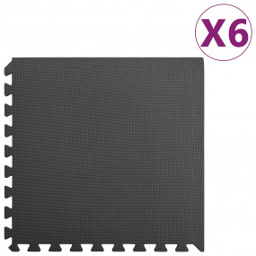 Floor Mats 6 pcs 2,16  EVA Foam Black