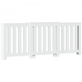 Radiator Cover White 80.7x8.5x32.9" Engineered Wood