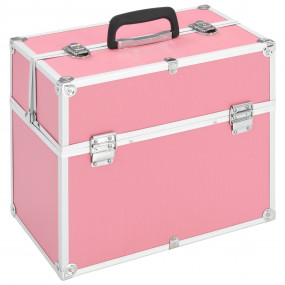 Make-up Case 15.0x9.1x13.4" Pink Aluminium