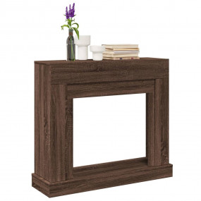 Fireplace Surround Brown Oak 39.4x11.8x34.4" Engineered...