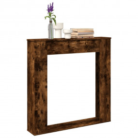 Fireplace Surround Smoked Oak 39.4x7.9x39.4" Engineered...