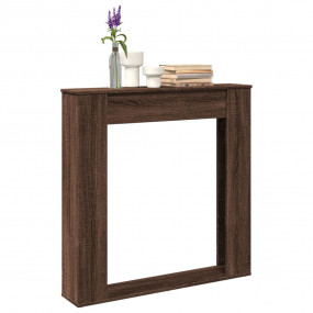 Fireplace Surround Brown Oak 39.4x7.9x39.4" Engineered ...