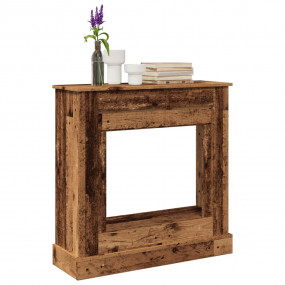 Fireplace Surround Old Wood 35.4x11.8x35.4" Engineered ...
