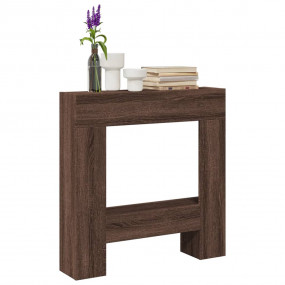 Fireplace Surround Brown Oak 31.9x7.1x32.3" Engineered ...