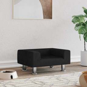 Dog Bed Black 50x40 x 10.4 " Velvet