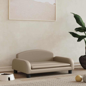 Dog Bed Cappuccino 70x45 x 11.8 " Faux Leather