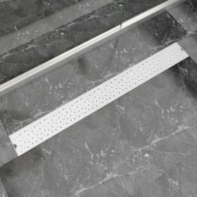 Linear Shower Drain Bubble 40.55x5.51" Stainless Steel