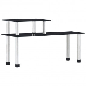 Kitchen Shelf Black 17.7x6.3x10.2" Tempered Glass