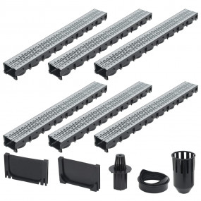 Drainage Channels 6 pcs Galvanized Steel 19.7 '