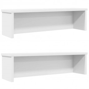 Kitchen Racks Stackable 2 pcs White 19.7x5.9x6.3"