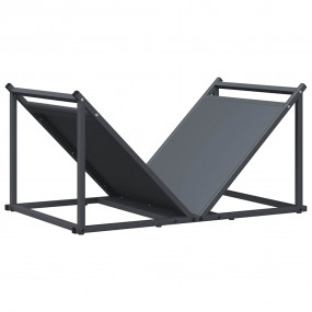 Firewood Rack Anthracite 27.6x16.9x13.6" Cold-rolled st...