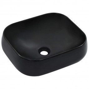 Wash Basin 17.5x15.6x5.7" Ceramic Black