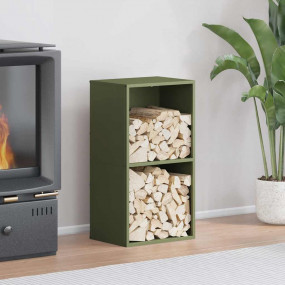 Firewood Rack Olive Green 15.7x11.8x29.5" Cold-rolled s...
