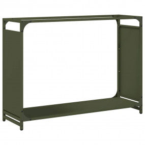 Firewood Rack Olive Green 35.4x11.0x25.6" Cold-rolled s...