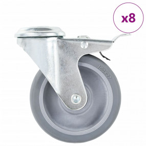 8 pcs Bolt Hole Swivel Casters 3.94 " (2x143427)