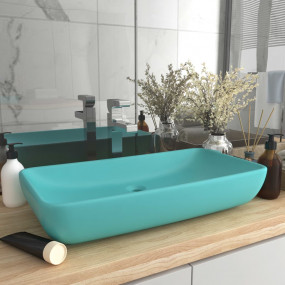 Luxury Basin Rectangular Matt Light Green 28.0x15.0" Ce...