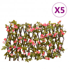 Artificial Ivy Trellis Expandable 5 pcs Dark Pink 70.9x...