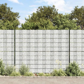 Patio Privacy Screens 4 pcs Marble Gravel Look Grey 114...