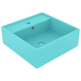 Luxury Basin Overflow Square Matt Light Green 16.1x16.1...