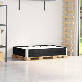 Pallet Collar Black 47.2x31.5" Solid Wood Pine