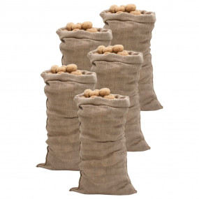 Jute Sacks 5 pcs 25.6x53.1" 100% Jute 220 gsm